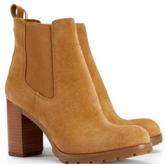 Tory Burch Shoes - Tory Burch Suede Chelsea block heel and treaded sole 3 1/2 heel Size 7 B…